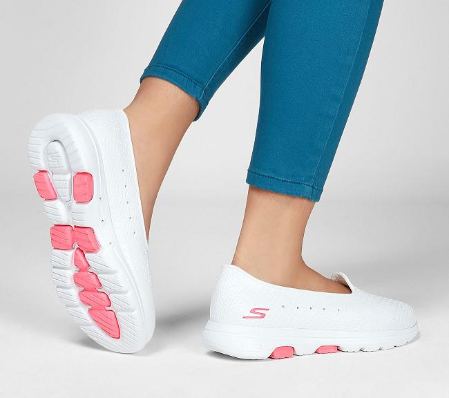 Zapatillas Para Caminar Skechers Mujer - GOwalk 5 Blanco BXPOR4215